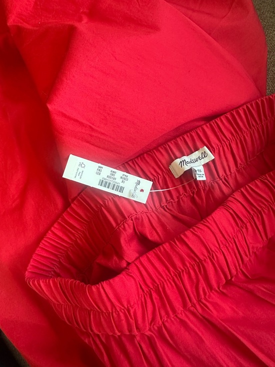 Poplin Midi Skirt - Red - Picture 4 of 4